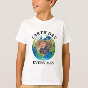 T-shirt Jour des terres photo du coeur de la planète perso