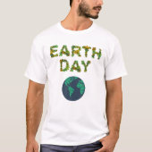T-shirt Jour des terres Planète Terre Globe (Devant)