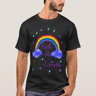 T-shirt Jour des terres quotidien protéger la faune Rainbo