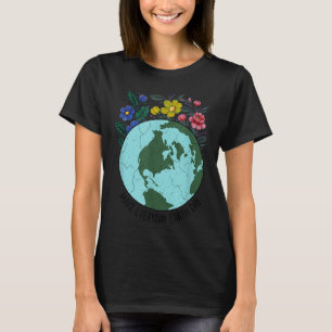 T-shirt Jour des terres Restaurer Terre Fleur Art Sauvez L