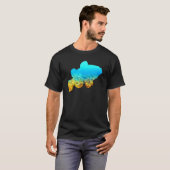 T-shirt Jour des terres Silhouette De Poisson Clown Et Sem (Devant entier)