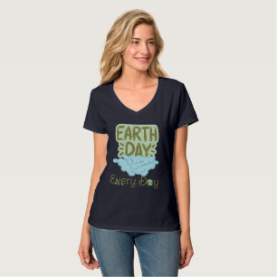 T-shirt jour des terres tous les jours, aimez la terre, sa