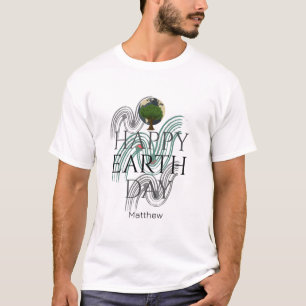 T-shirt jour des terres tous les jours, devenez écolo, Sau