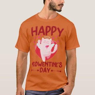 T-shirt Jour des Valentines Bonne Meowentines Joyeux Amour