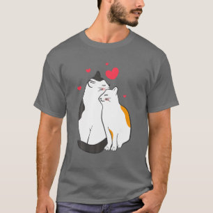 T-shirt Jour des Valentines Jour Rouge Coeur mignon Chats 