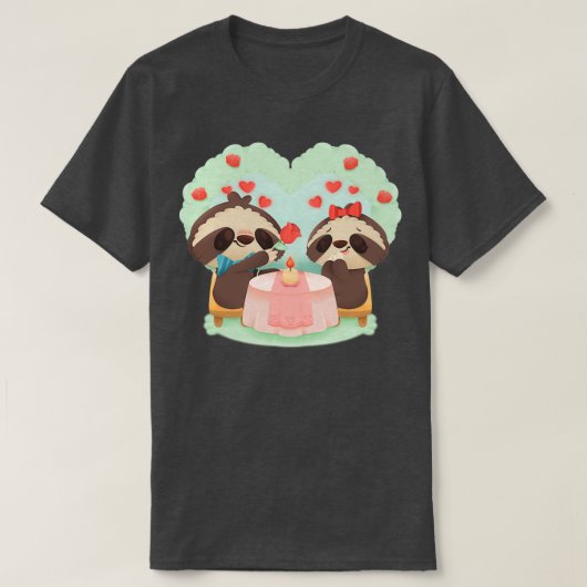 T-shirt Jour des valentines paresseuses (Design devant)