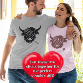 T-shirt Jour des Valentines roses des Couples de Vaches de