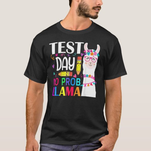 T-shirt Jour d'essai No Prob Llama Llama Professeur Le Jou (Devant)