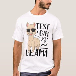 T-shirt Jour d'essai No Prob Llama Test d'étudiant enseign