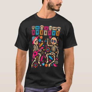 T-shirt Jour Dia De Los Muertos De La Skeleto Mexicaine Mo
