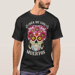 T-shirt Jour Dia De Los Muertos Du Costume De Crâne Morte