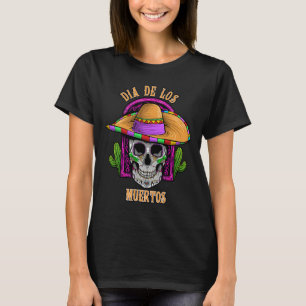 T-shirt Jour Dia De Los Muertos Du Crâne Mort