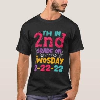 T-shirt Jour Drôle 2-22-22 Février Jour Deux Maths De 2E A