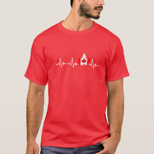 T-shirt Jour du Canada 2022 Battement de cœur Drapeau du C