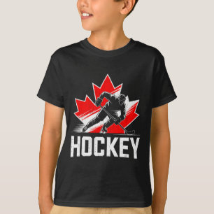 T-shirt Jour du Canada hockey patriotique feuille d'érable