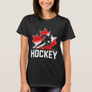 T-shirt Jour du Canada hockey patriotique feuille d'érable