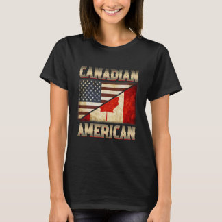 T-shirt Jour du Canada mignon drapeau canadien américain c