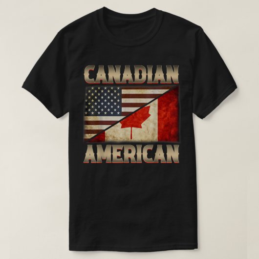 T-shirt Jour du Canada mignon Drapeau canadien américain c (Design devant)