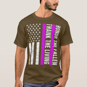 T-shirt Jour du coeur violet Militaire Vétérinaire América