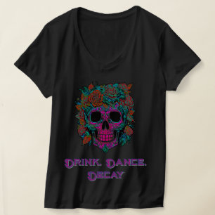 T-shirt Jour du crâne de sucre de l'halloween mort