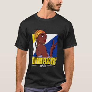 T-shirt Jour du drapeau de Bonaire île néerlandaise 6 sept