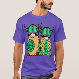 T-shirt Jour du mignon Viking Gnome Couple St Patrickx27s
