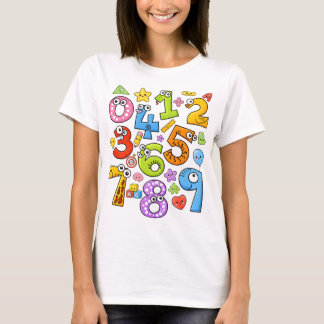 T-shirt Jour du Nombre T Shirt Mignon Nombres Colorés Math