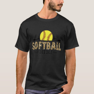 T-shirt Jour du Softball Mimi Leopard Motif Motheru2019s