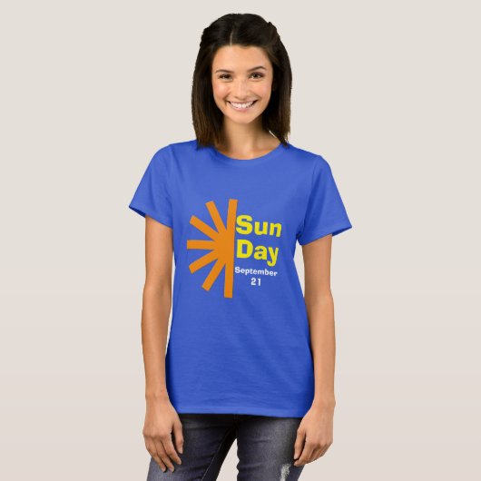 T-shirt Jour du soleil pour l'énergie solaire (Devant entier)