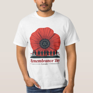 T-shirt Jour du Souvenir du Canada - honorer les anciens c