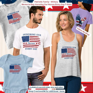 T-shirt Jour du Souvenir - Honorer nos héros chaque jour