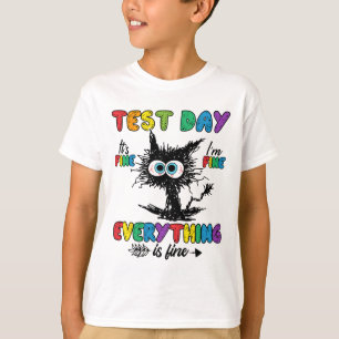 T-shirt Jour Funny Stress Chat Enseignant Enfants Étudiant