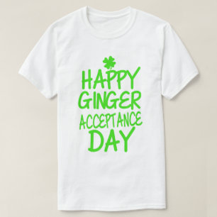 T-shirt Jour heureux d'acceptation de gingembre