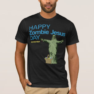 T-shirt Jour heureux de Jésus de zombi