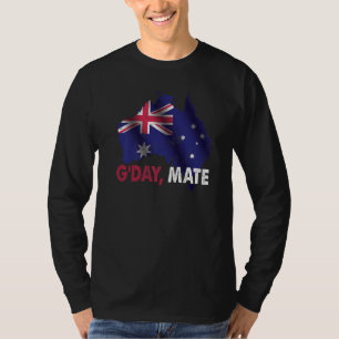 T-shirt Jour Mate Bonne Carte de la Terre Australie Drapea