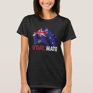 T-shirt Jour mec bonne carte de l'Australie drapeau Austra