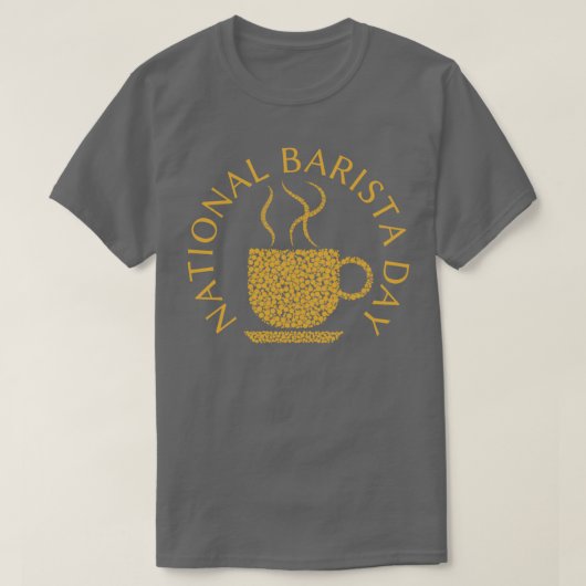 T-shirt Jour national de la Barista 12 (Design devant)