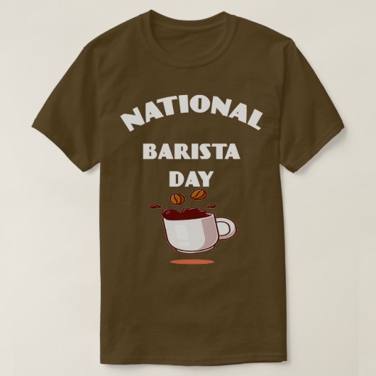 T-shirt Jour national de la Barista 3 (Design devant)
