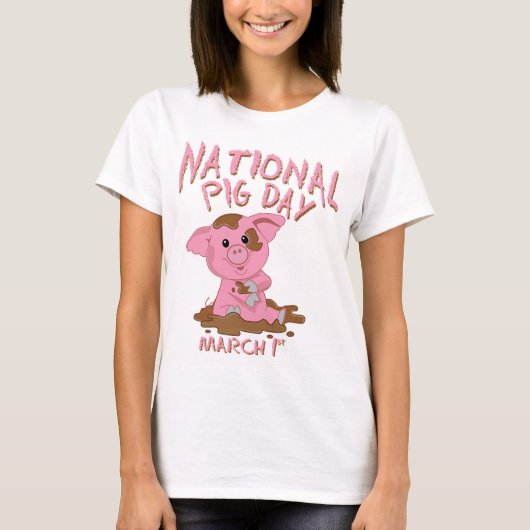 T-shirt Jour national de porc (Devant)