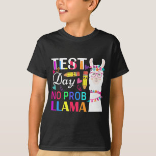 T-shirt Jour No Prob Llama Drôle Enseignant Test 2