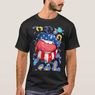 T-shirt Jour Paresseux Tendance Imprimé Animal Léopard Dra