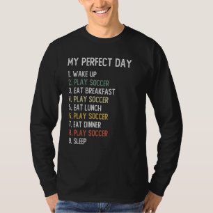 T-shirt Jour parfait Soccer Hommes garçons Ado Soccer