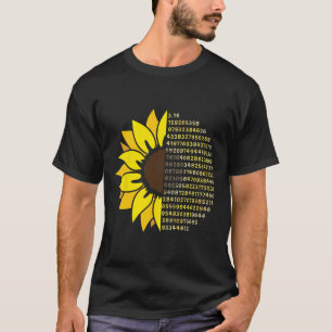 T-shirt Jour Pi Tournesol 3.14 Numéro Pi Symbole Math Scie