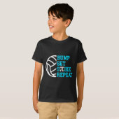T-shirt Jour Pi Volleybyll Bump Set Spike Répéter Math Ens (Devant entier)