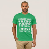 T-shirt Jour potable personnalisé de St Patricks d'équipe (Devant entier)