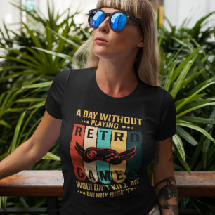 T-shirt Jour sans Retro Jeux - Drôle jeu vidéo