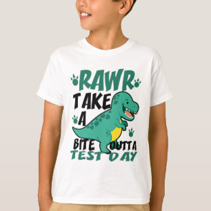 T-shirt Jour T-rex Funny Étudiant Enseignant Dinosaur Test