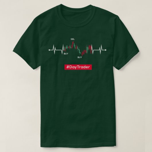 T-shirt Jour Trader Hearbeat Stock marché Forex Crypto Tra (Design devant)