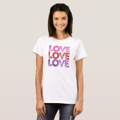T-shirt Jour Valentines Amour Parties scintillant  (Devant entier)