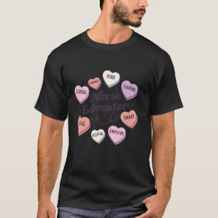T-shirt Jour Valentines Infirmière Éducatrice Super Amour